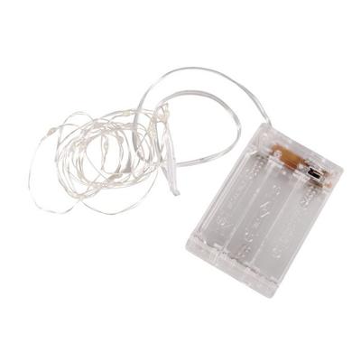 Miniwieża lumin. LED av. Lampki/minuteria, 220cm, 20LED, na baterie, jasnożółte