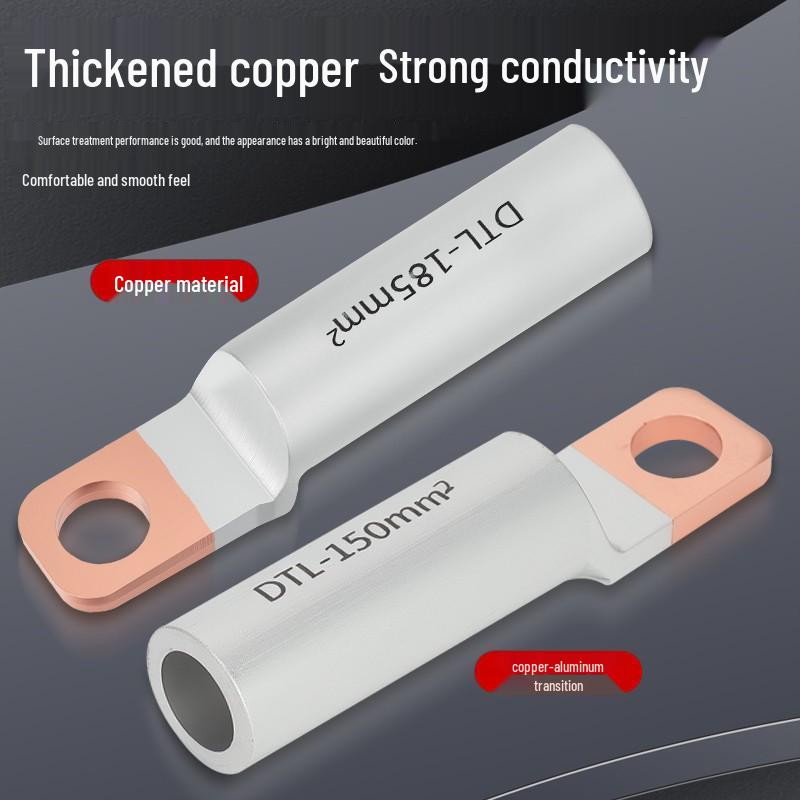 DTL-F Square Head Copper-Aluminum Transition Lug for Photovoltaic Air Switch Terminal and Circuit Breaker Wire, 16/95/240 Sq.