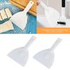 Packung mit 2 weißen flexiblen Teigschabern, ergonomischer Kunststoff-Kuchenteiler, Pizzaspatel zum einfachen Backen und Kochen