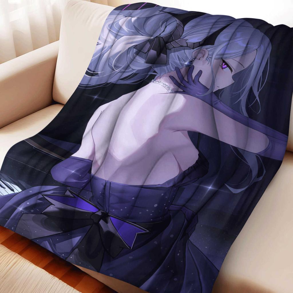 Cartoon Blue Archive Sorasaki Hina Flannel Blanket Cover Warm Soft Anime Blanket Multifunctional Decor Home Universal Blanket