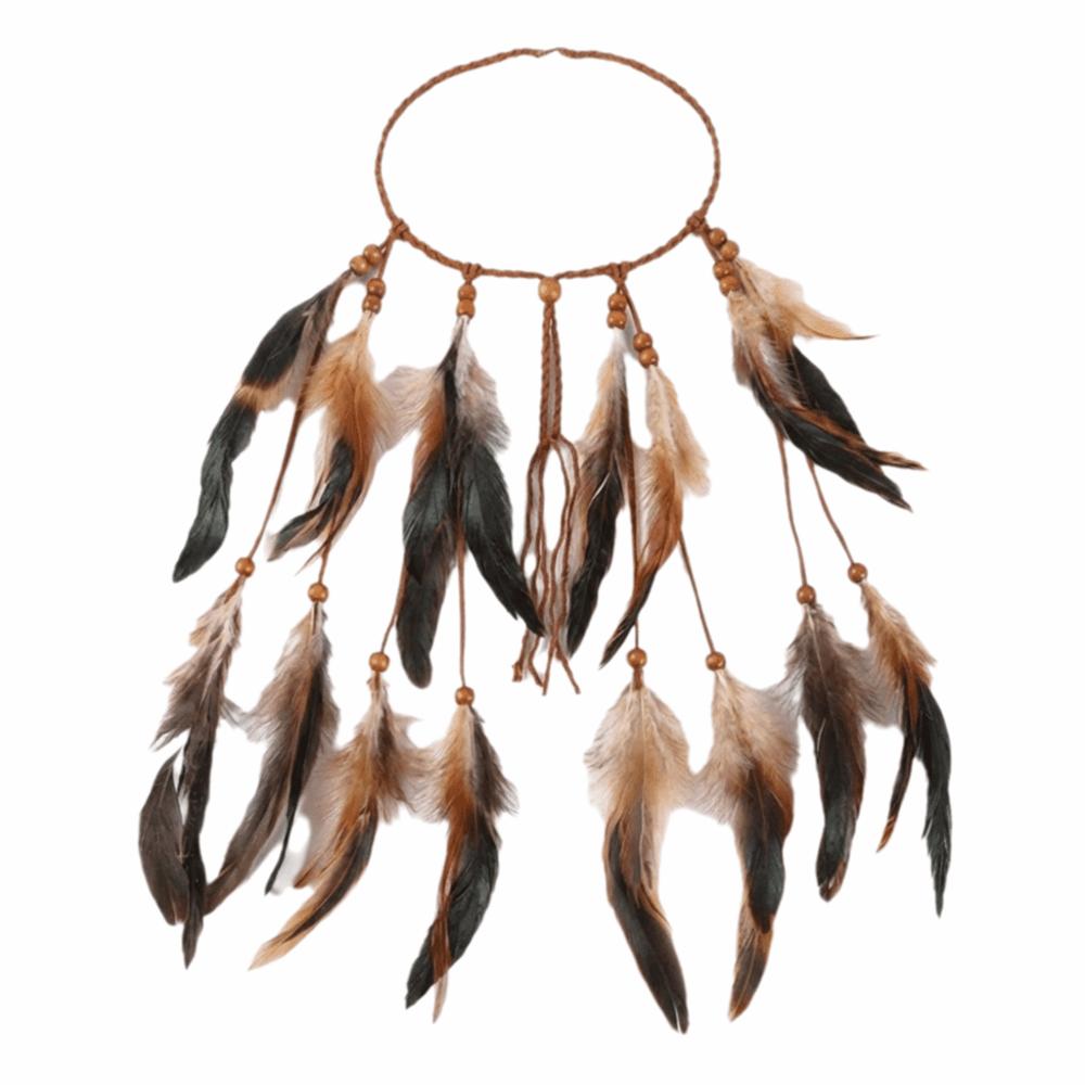 Feather Tassel Ethnic Headdress Boho Chic Bohemian Headband Indian Tribal Headband Gypsy Festival