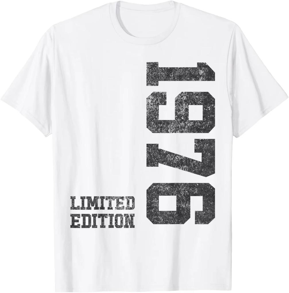 Asian Size 49th Birthday Gifts For Unisex WOMEN 49 Years Old Vintage 1976 TShirt Graphic Custom Printed Short Sleeve Shirts Unisex