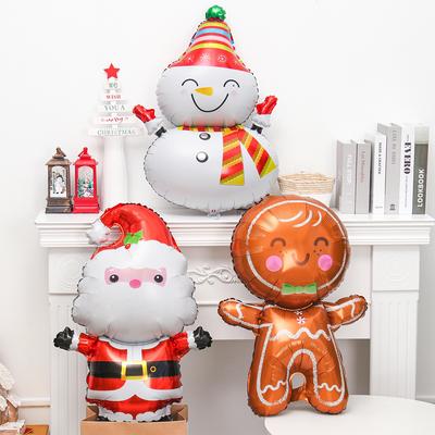 Boneco de Neve Papai Noel Balões de Folha de Natal Decorações de Feliz Natal para Casa Enfeites de Natal 2025 Natal Navidad Ano Novo 2024