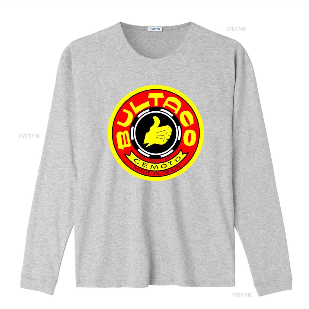 Bultaco Motorrad Logo T-Shirt Hergestellt in Spanien Design Lässige Streetwear vintage Gewaschen Unisex Vielseitig Grafikdesigner Kleidung