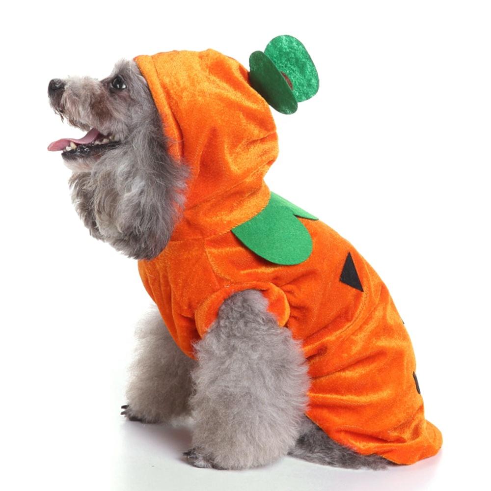 High Quality Eco-Friendly Polyester Winter Halloween Pumpkin Pet Costume Funny Dog Clothes Trick-or-Treat Cosplay Modern Design