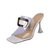 High Heels Slippers Women Pumps Shoes Dress 2024 New Summer Luxury Brand Sexy Party Designer Sandals Transparency Slides