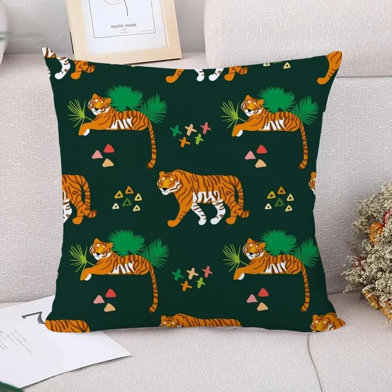 tiger Cushion Cover for Pillow Covers Decorative Cushions Home Decor Pillowcase x Couch Pillows Twin Size Bedding Sofa