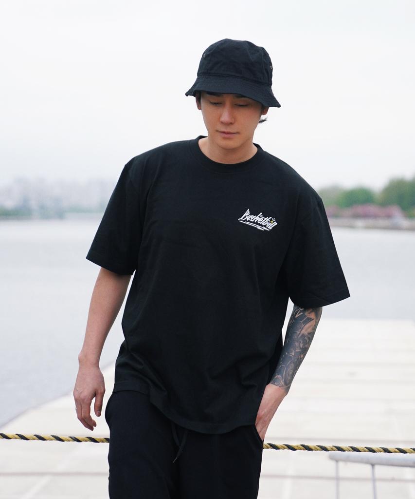 CREAM SODA LAB Basketball Short Sleeve T-Shirt Oversized Black White