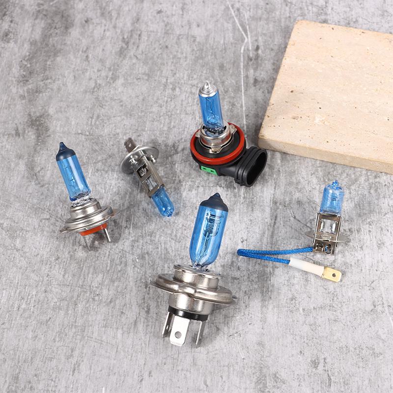 2Pcs H1 H3 H4 H7 H11 Car Headlight Bulbs 12V 55W 6000K White Halogen Lamps Auto High Low Beam Projector Fog Light