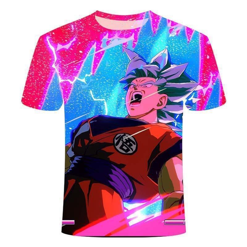 2026 Dragon Ball Children's 3D Printed T-shirt Fashion T-shirt Short Sleeve Round