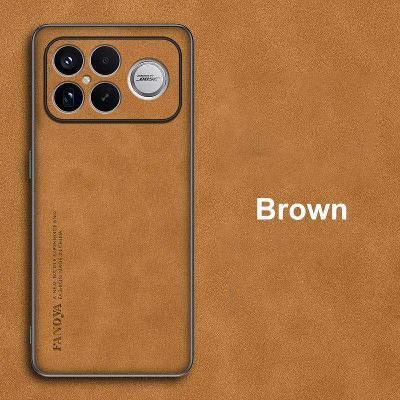 

Для Xiaomi Redmi K90 Pro Max Чехол Роскошный Кожаный Чехол для Телефона Для Redmi K90 Pro Max Задняя Крышка Силиконовая Противоударная Защита Redmi K90 Pro Max коричневый