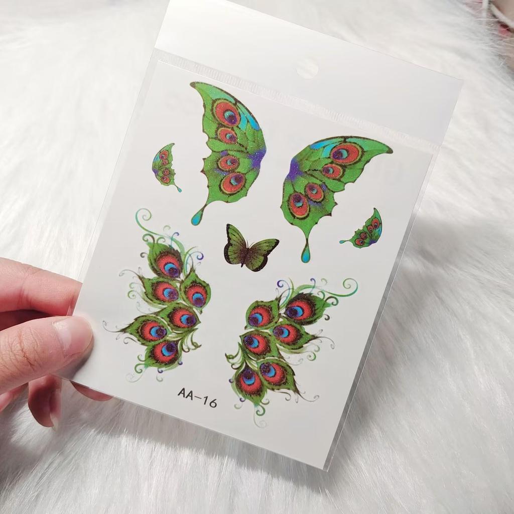 Non-toxic Washable Butterfly Face Stickers for Kids - Eye and Forehead Tattoos
