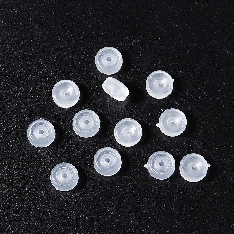 10pcs/lot Silicone Earring Clip Pad Cushion Transparent Earrings Plugs Anti-pain Pad for Jewelry Making Supplies DIY Accessories
