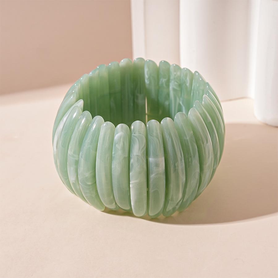 European and American color geometric resin bracelet, summer fresh and versatile bracelet, fashionable personalized simple jewelry