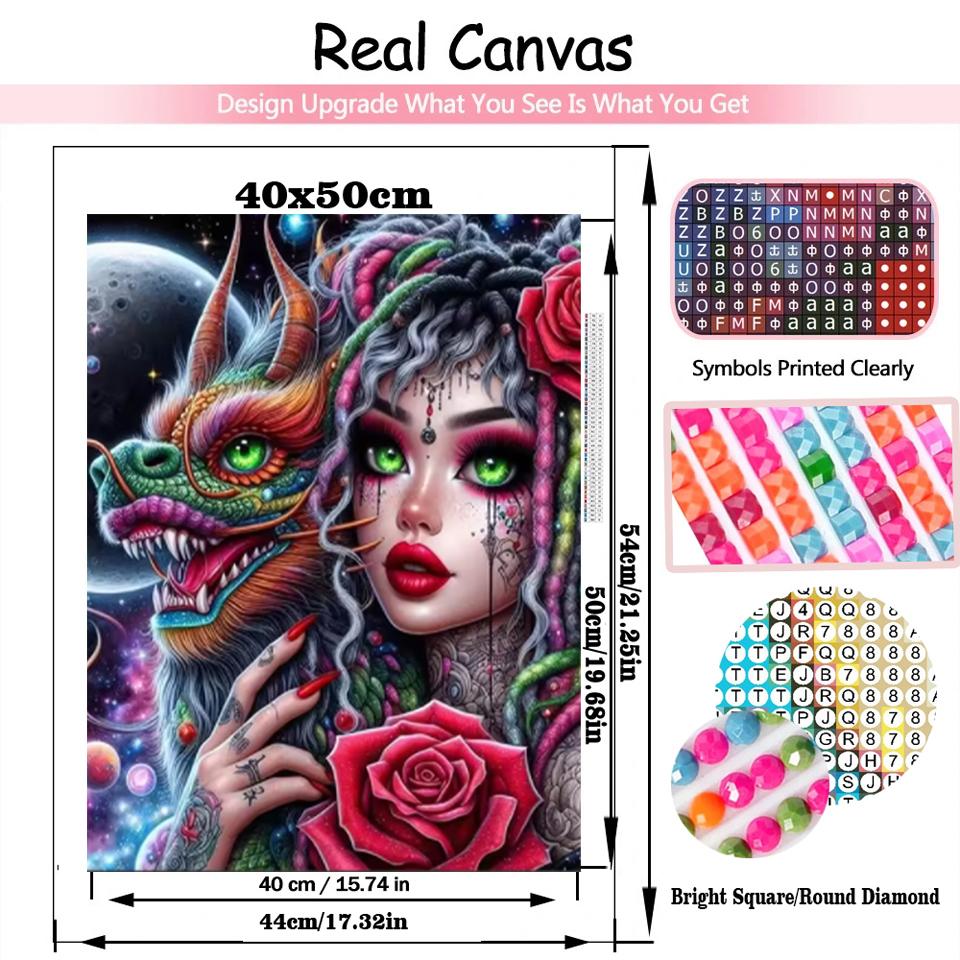 5D DIY Diamond Drawing Cartoon Woman Flower Skull Love Diamond Embroidery Cross Needle Kit Mosaic Home Decoration Gift