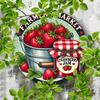 Wooden Farmers Market Strawberry Jam Wooden Sign - Artisanal Home Décor for Door, Wall, Home, Room, Farmhouse, Street, Shop, Garage, Bar, Garden