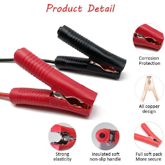 Jumper Cables with Adapter Compatible with 18V Battery Jumper Starter-2FT