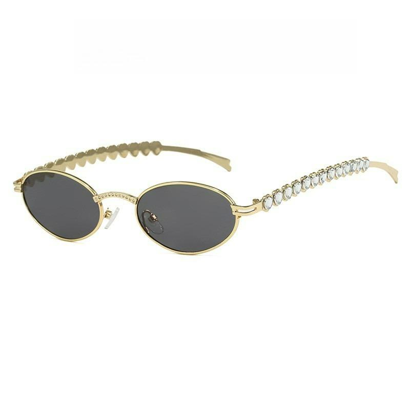 1pc Women's Oval Small Frame Metal Cute and Gorgeous Rhinestone Flat Mirror Y2k Autumn Travel School Holiday Accessories