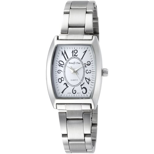 

Arias Analog Waterproof Tonneau Watch for Women, White, A36L07