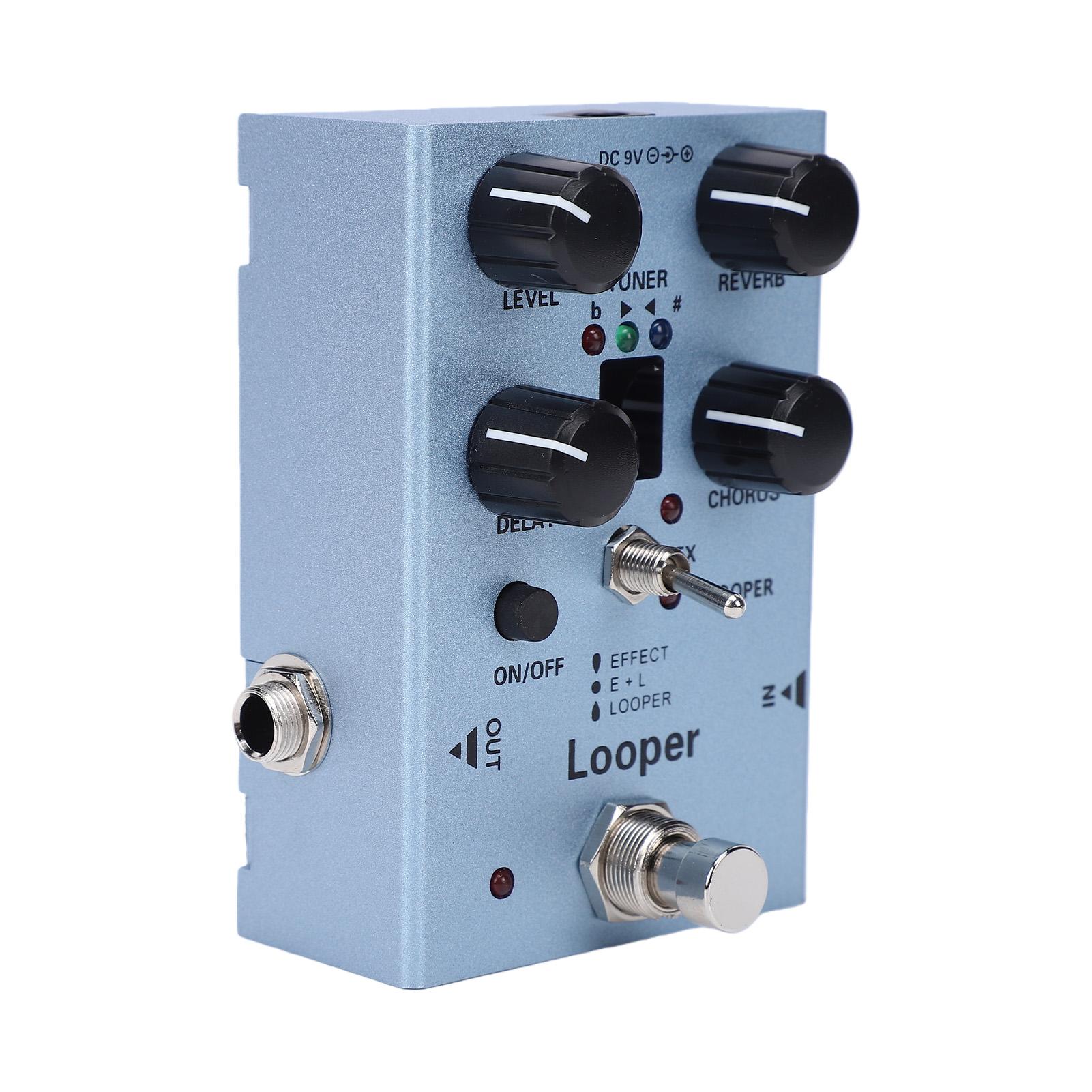 Guitar Effects Pedal Multi Effects Processor with 40s Looper Reverb Chorus Delay Metal Built in Tuner for Electric