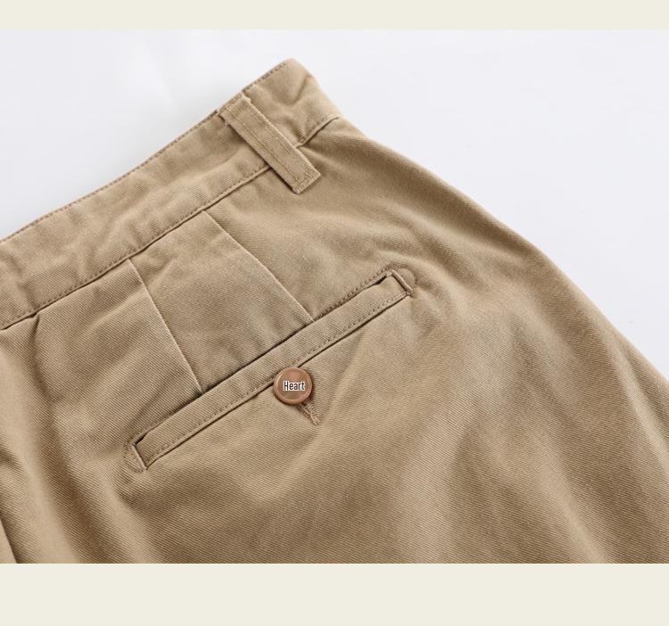 Męskie spodnie khaki w kolorze białym, bawełniane, w stylu 25 lat – uniwersalne, swobodne, proste nogawki, wiosna/jesień