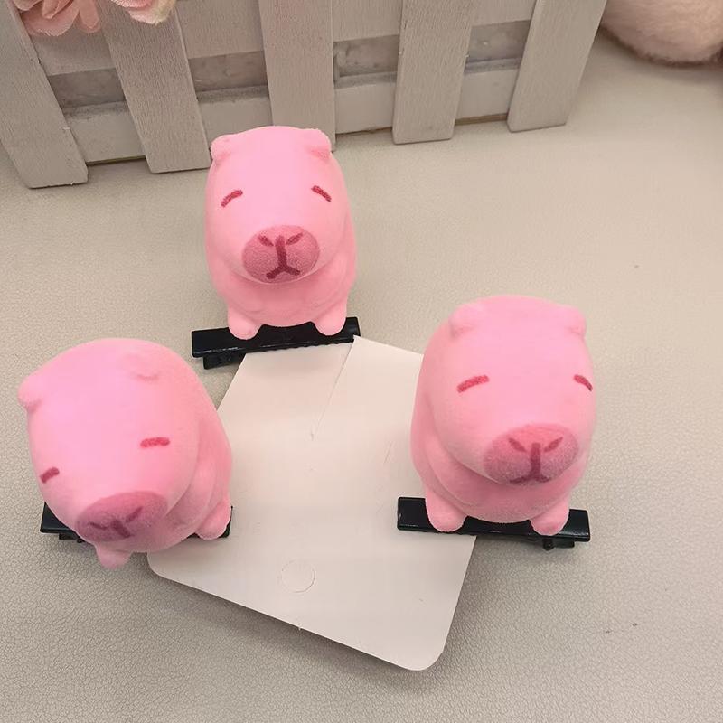 10 ks Kreslená růžová sponka do vlasů kapybara pro ženy dívky roztomilé vlasové doplňky kapybara vtipné kawaii dětské pokrývky hlavy dárky