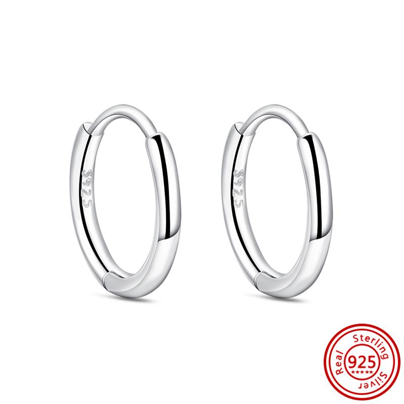 Orecchini a cerchio a cuore in argento sterling 925 100% scintillante lussuoso semplice moda momento perla donna gioielleria raffinata regalo per festival