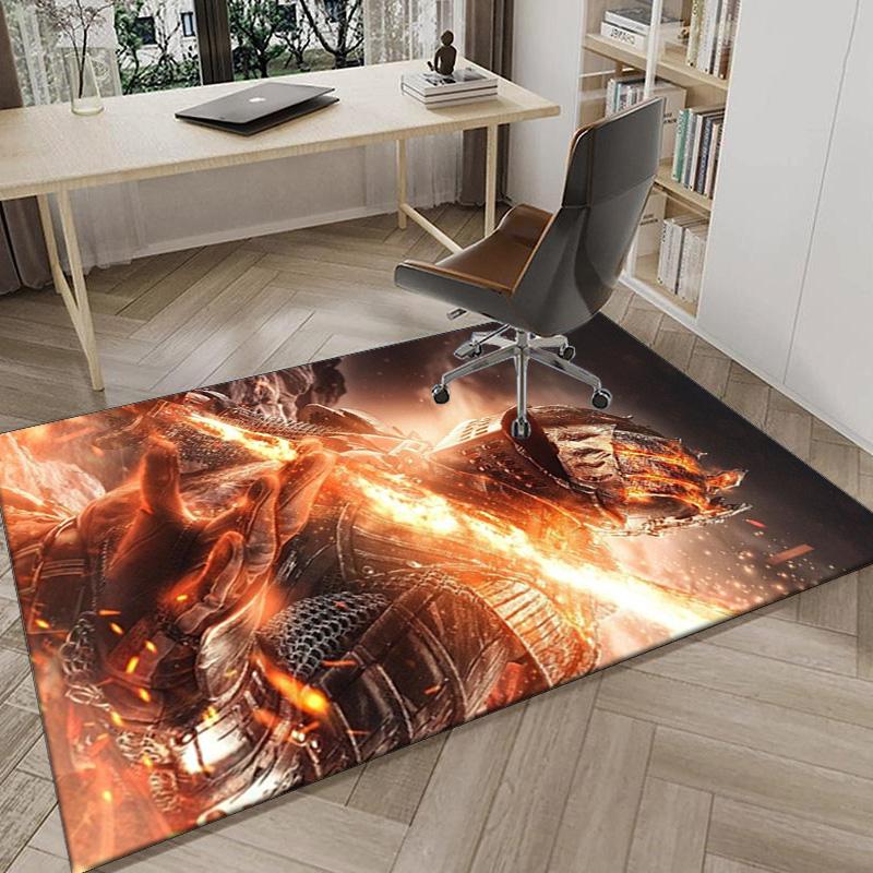 Knightly Crusader Armor Carpet, Chair Rug,Rug for Office Bedroom Living Rooms, Doormat Decor Fan Gift Christmas Gift