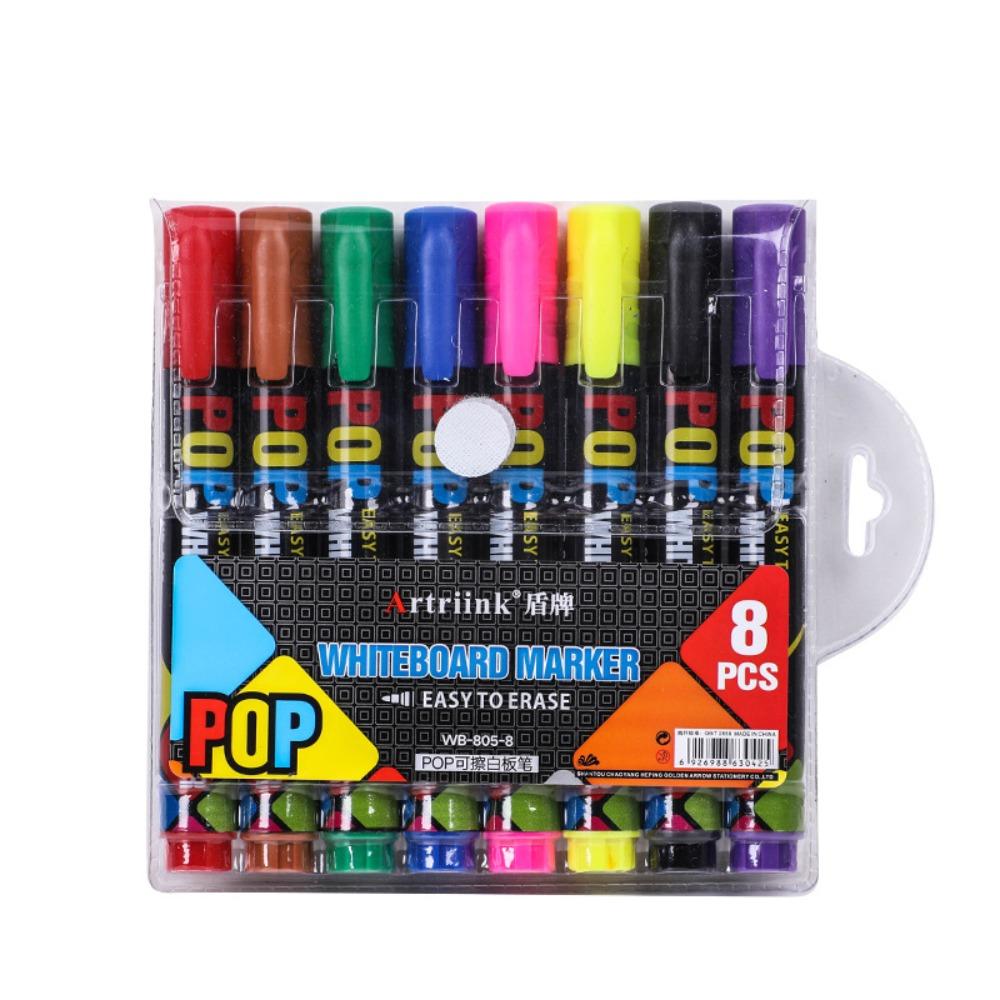 8/12 Colors Whiteboard Markers Erasable Refillable Marker Pen Whiteboard Marker Set