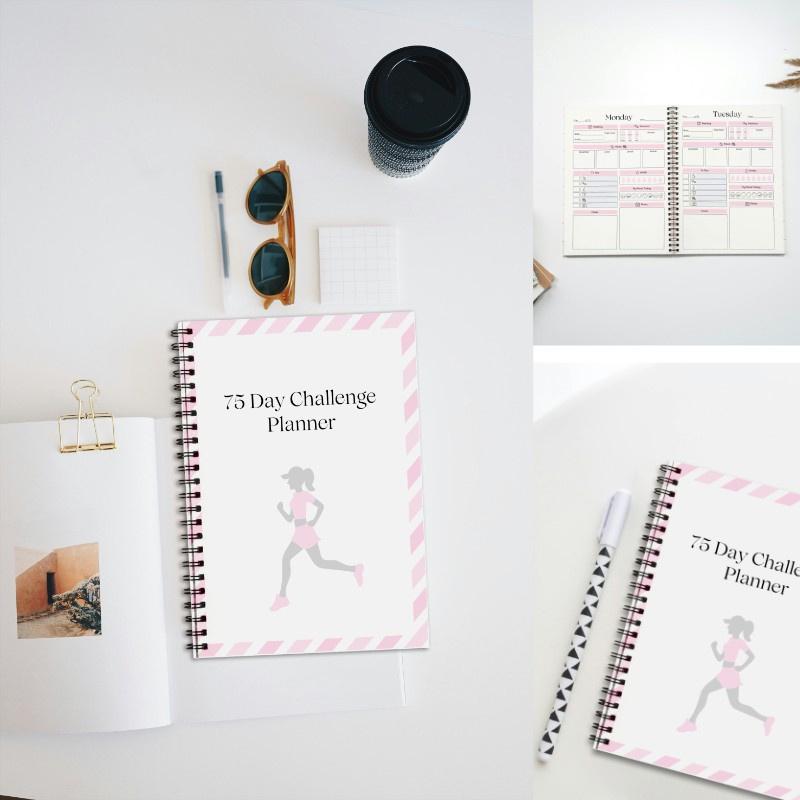 75-Day Fitness Challenge Planner Ultimate Fitness & Weight Loss Tracker Spiral-Bound Workout Log For Health & Wellness