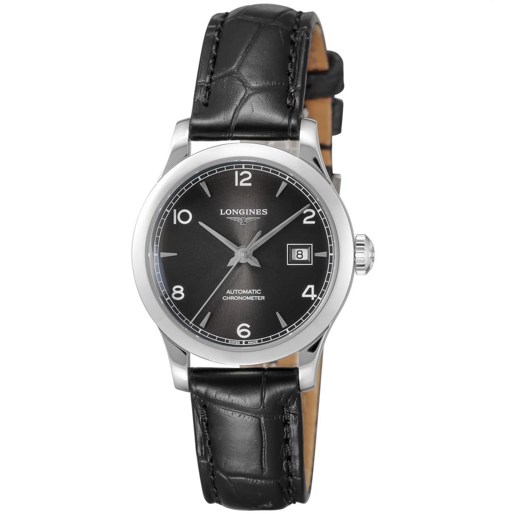 Wristwatch RECORD Automatic Winding 3 ATM Water Resistant Sapphire Glass Black Dial Stainless Steel Black [Longines] Women's L2.321.4.56.2 [Used]