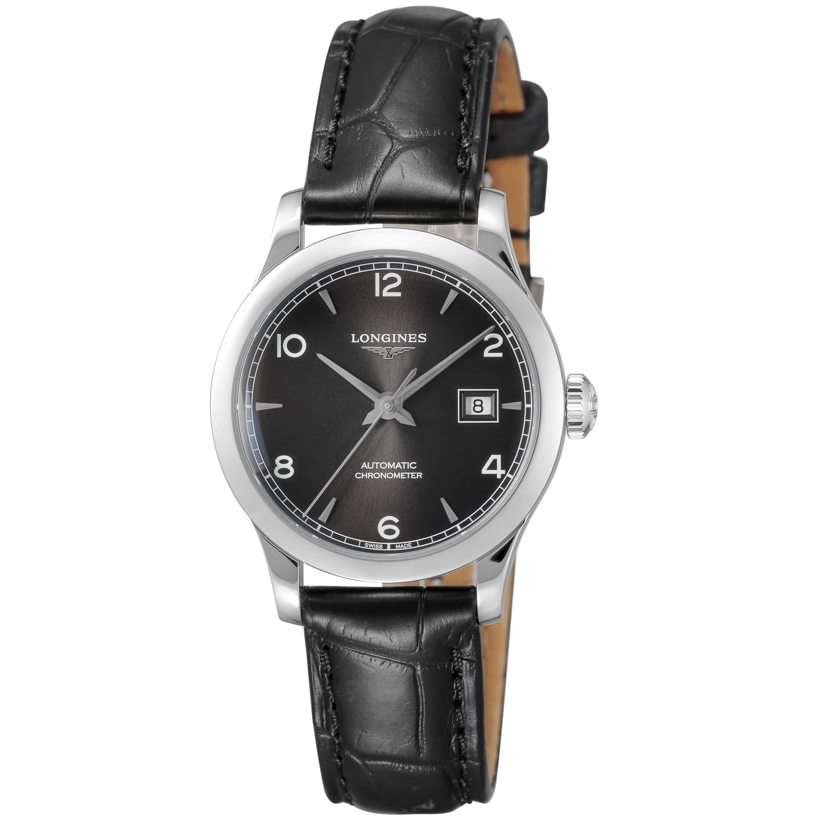 

Wristwatch RECORD Automatic Winding 3 ATM Water Resistant Sapphire Glass Black Dial Stainless Steel Black [Longines] Women s L2.321.4.56.2 [Used] чорний