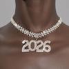 Överdrivet Strass Kubansk Länk Hiphop 2026 Hänge Halsband För Kvinnor Man Kristall Punk Krage Halsband Fest Smycken Gåva