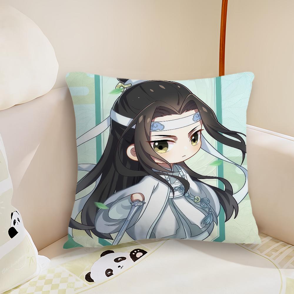 Cute Anime MMo DDao ZZu Shi Cartoon cushion cover Plush Fabric Soft Double Sided Print Sofa Cushion Cover Throw Pillow Covers