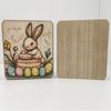 Wooden handicrafts, rural ornaments, cute Easter rabbits, Easter party gifts