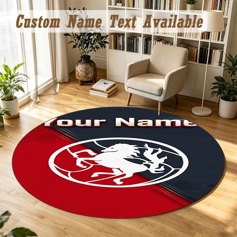 Rond Kleed Gepersonaliseerde NaamFC Twente Patroon Antislip Tapijt Huis Vloer Decoratie