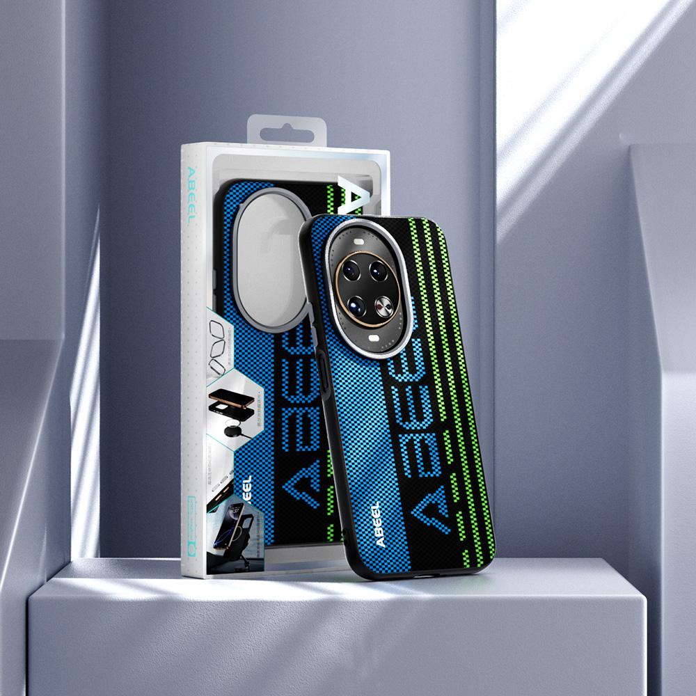 ABEEL For Huawei Nova 14 Pro 5G Case Compatible with MagSafe Printed PC TPU Aluminum Alloy Leather Phone Cover