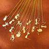 Stainless Steel Initial Letter Cat Pendant Necklace for Women Gold Color Animal Alphabet Necklaces Charm Fashion Jewelry Gifts