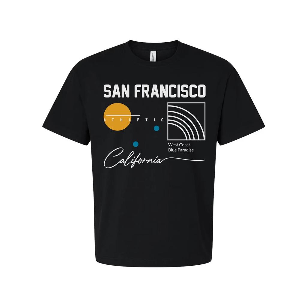 San Francisco California Graphic Tee Unisex T Shirt With Abstract City Art Desig