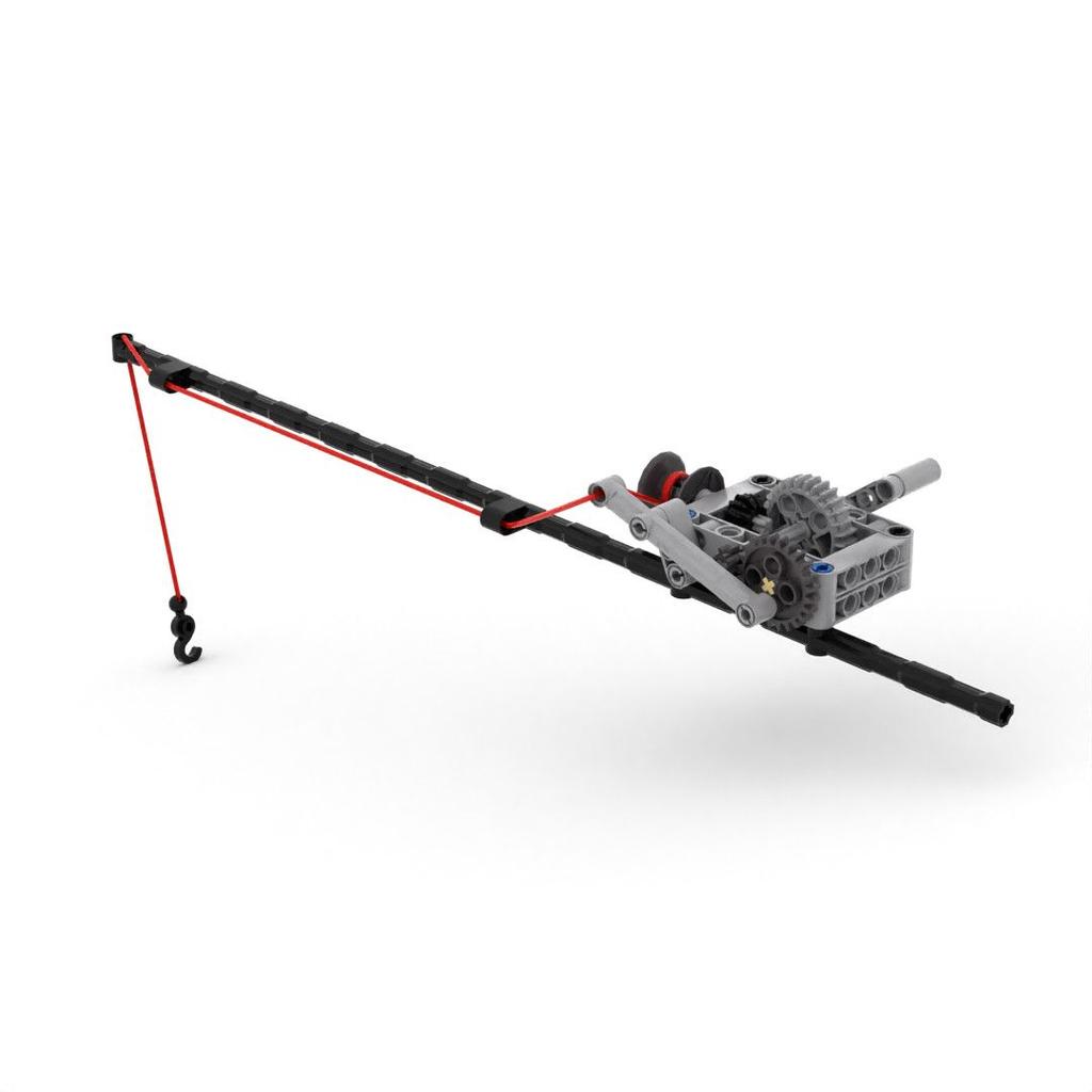 Mechanical Gear Retractable Fishing Rod Moc Building Blocks Kit Creative Assembled Education Small Bricks Boys Toys Diy Gifts