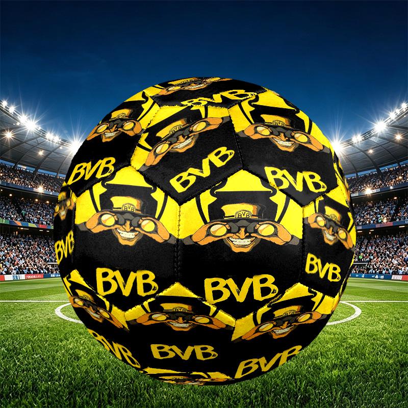 Borussia Dortmund Print Size 5 Soccer Ball, PU Wear Resistant Football for Match Training and Daily Practice, Birthday Gift for Soccer Fans