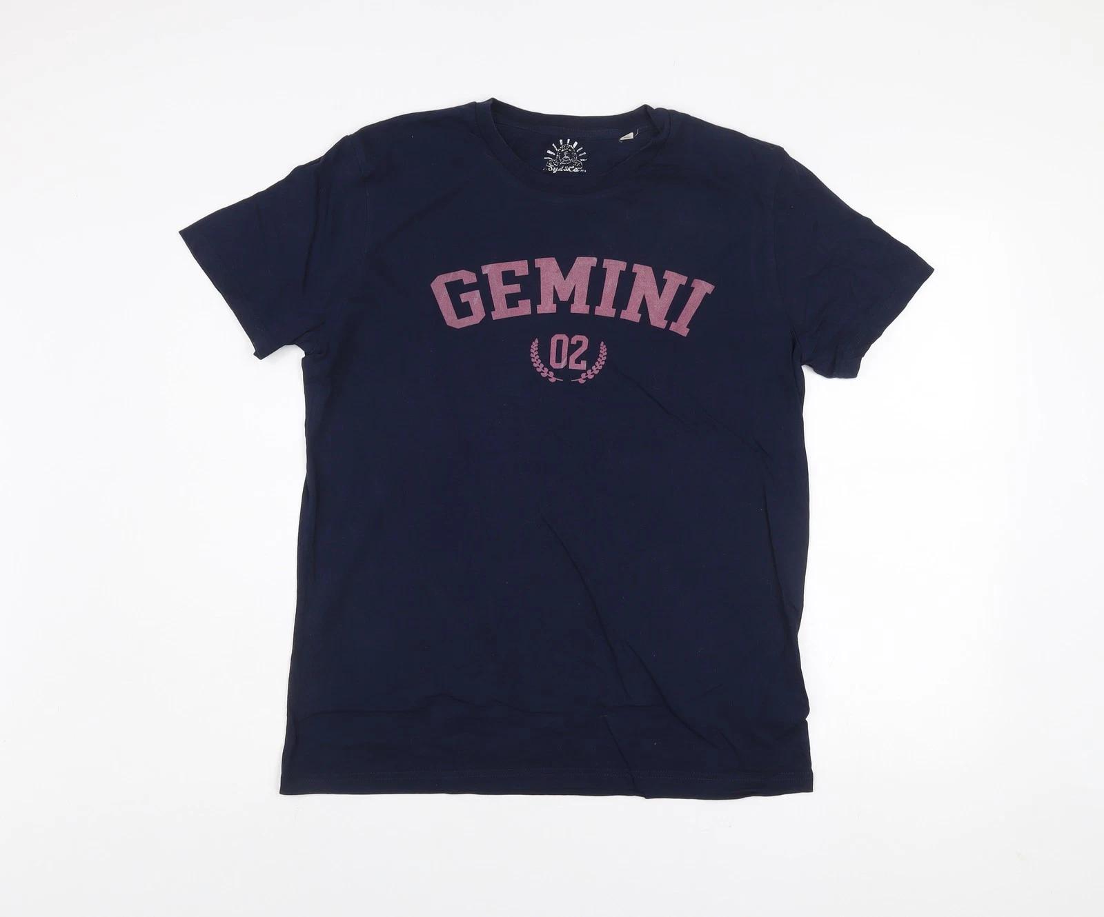 Stanley/Stella Men’s Navy Gemini Graphic Organic Cotton T-Shirt M 2XL