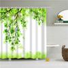 Flowers Lotus Leaf City Bathroom Shower Curtains Frabic Waterproof Polyester Bath Curtain With Hooks Bathroom Accessories