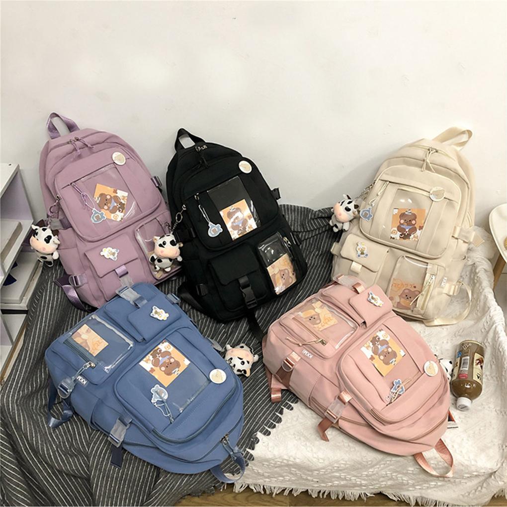 Comfortable Women Backpack For School And Travel - Large Capacity Nylon Junior High School Student School Backpack