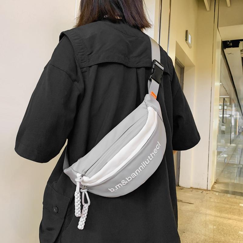 Chest Bag Men Women's Crossbody Bag Waist Bag Student Embroidered Satchel