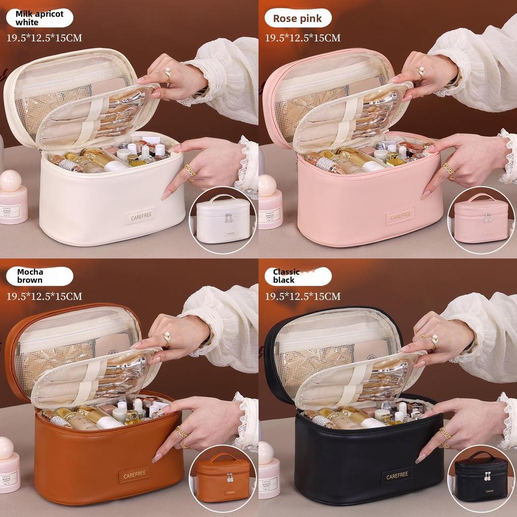 Pu Material Travel Cosmetic Bag With Waterproof Design For Daily Use And Storage