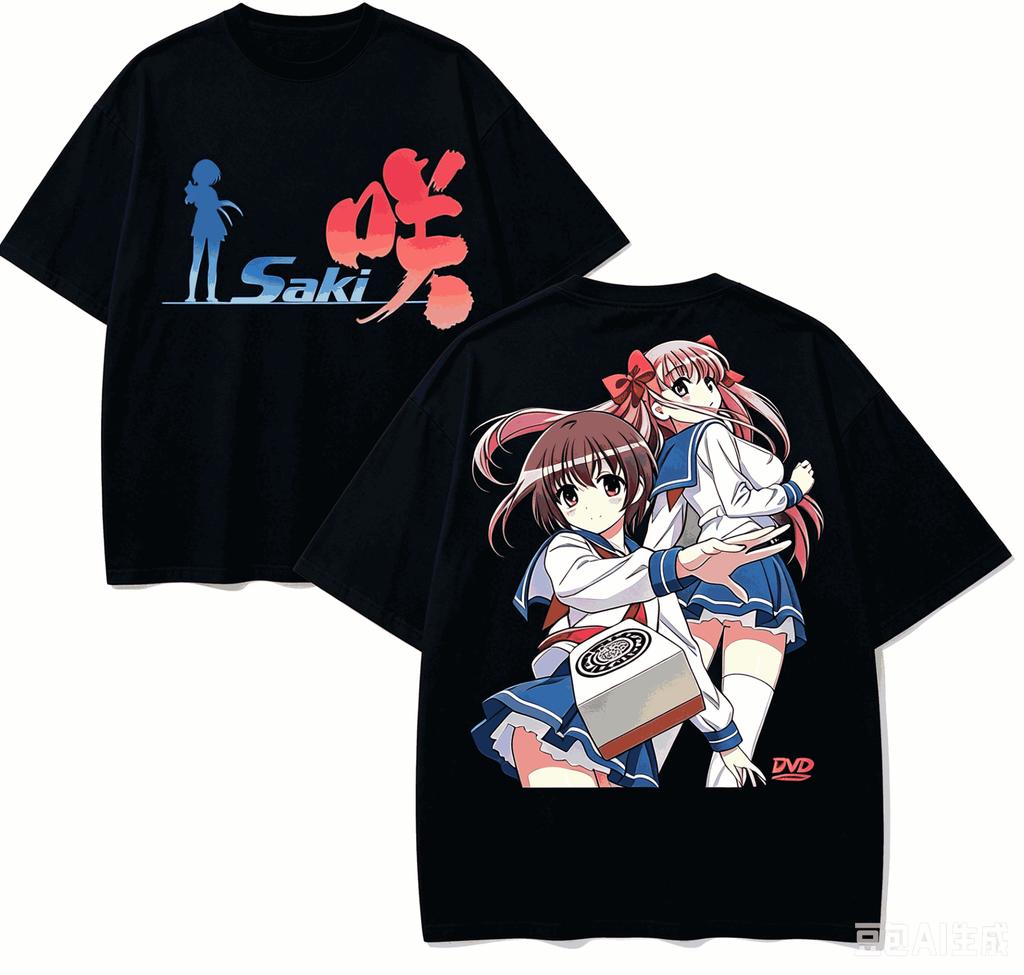Saki Anime Lover TShirt Harajuku Cotton NewModel High Street Retro Fashion Oversized Unisex Hot Product Comfortable Breathable