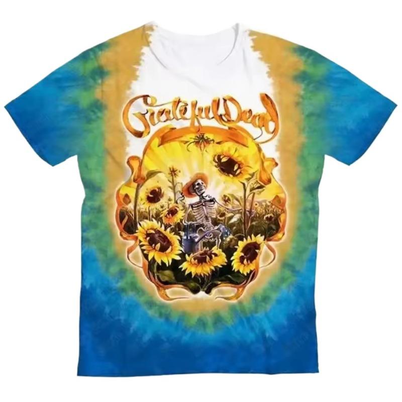 Herrenmode Cool 3D-bedruckte Rundhals Lockerer Stil Bewegung Lässige T-Shirts Harajuku T-Shirt Streetwear Sommer Tops
