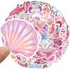 50PCS Aesthetic Pink Ocean Stickers Pack Pink Summer Graffiti Beachy Stickers for Luggage, Journal, Laptop, Kindle, Scrapbook