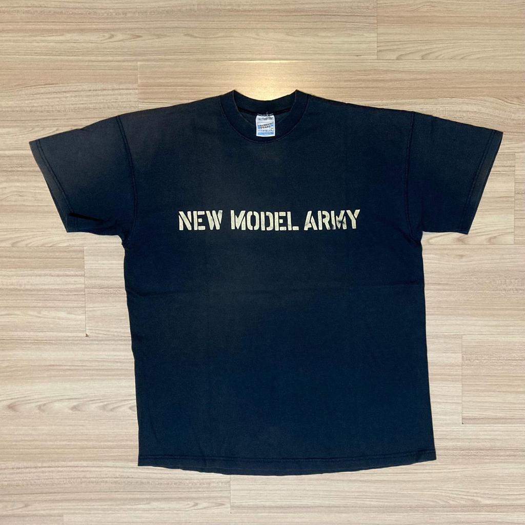 vintage 90s New Model Army Tour T-Shirt - Post Punk Goth Band Tee - Size XL
